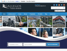 Tablet Screenshot of gallegosbienesraices.com